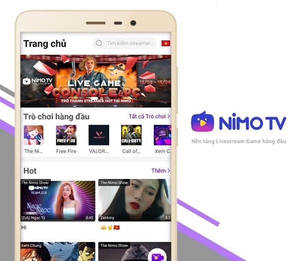 Nimo TV - Ứng dụng Live Stream game chuyên nghiệp