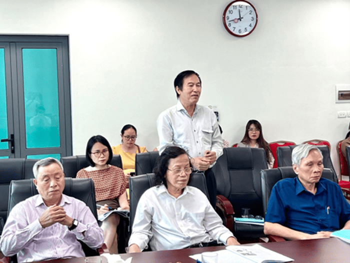 PGS.TS Đỗ Quang Huy - Phó Chủ tịch kiêm Tổng thư ký Hội các Phòng Thử nghiệm Việt Nam - tham dự Hội thảo vào phát biểu ý kiến