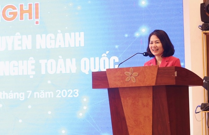 Chánh Thanh tra Bộ KH&CN Nguyễn Như Quỳnh báo cáo tại Hội nghị.