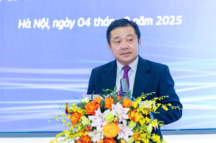 Tổng Giám đốc Tập đoàn VNPT Huỳnh Quang Liêm phát biểu tại buổi Lễ.