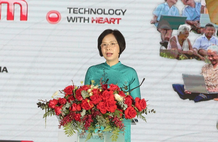 Tổng Giám đốc TTXVN Vũ Việt Trang phát biểu tại buổi Lễ.