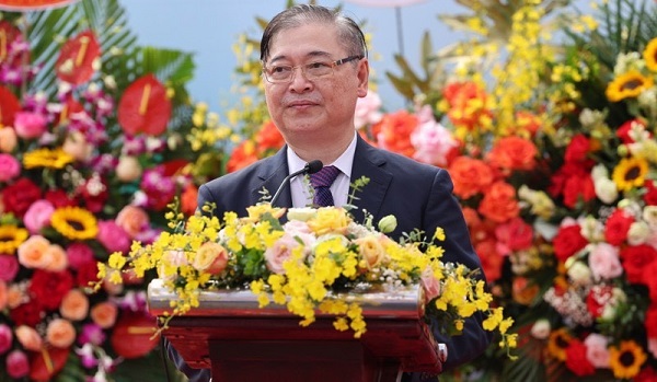 TSKH Phan Xuân Dũng - Chủ tịch Liên hiệp các Hội Khoa học và Kỹ thuật Việt Nam phát biểu tại lễ Khánh thành Toà nhà VUSTA.