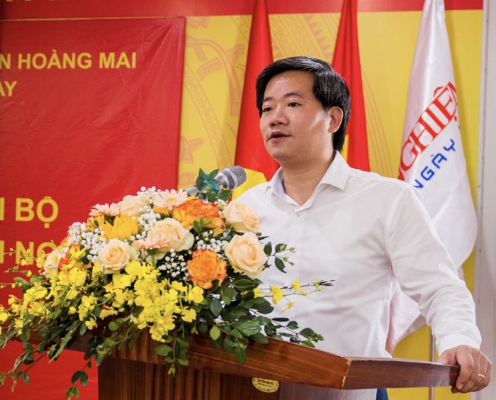 TS. Nguyễn Hoàng Linh phát biểu tại buổi lễ.
