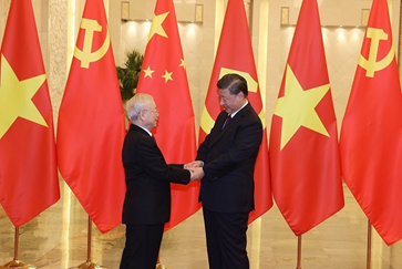 Lễ đón Tổng bí thư Nguyễn Phú Trọng thăm chính thức Trung Quốc